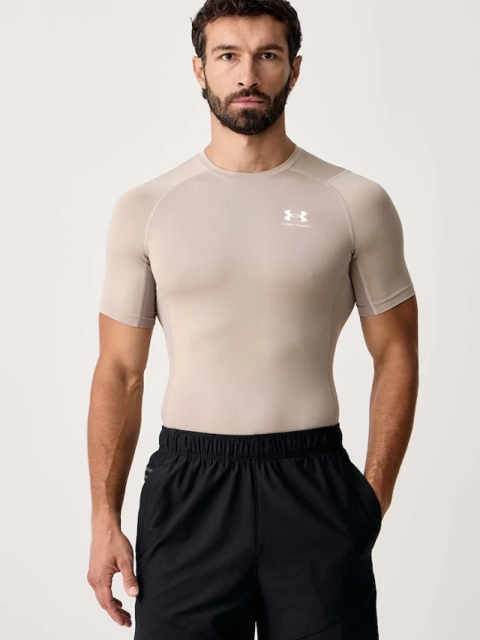 Zdjęcie produktu Under Armour T-shirt treningowy męski HG Armour Comp beżowy