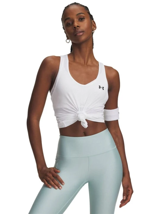 Zdjęcie produktu Under Armour Top sportowy "Tech Mesh Racer" w kolorze białym rozmiar: S