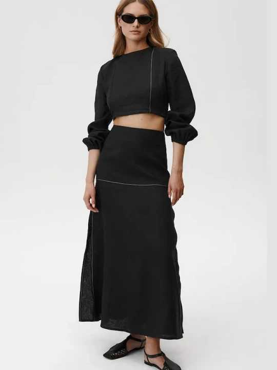 Zdjęcie produktu Undress Code bluzka lniana Selene Shirt czarny