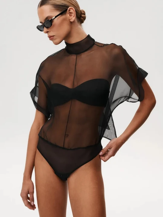 Zdjęcie produktu Undress Code body jedwabne Pirouette Bodysuit czarny