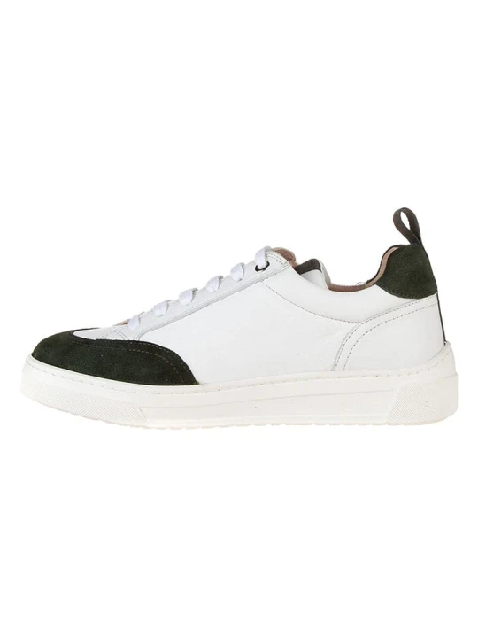 Zdjęcie produktu Unisa Skórzane sneakersy w kolorze biało-oliwkowym rozmiar: 40