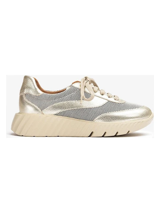 Zdjęcie produktu Unisa Skórzane sneakersy w kolorze złotym rozmiar: 40