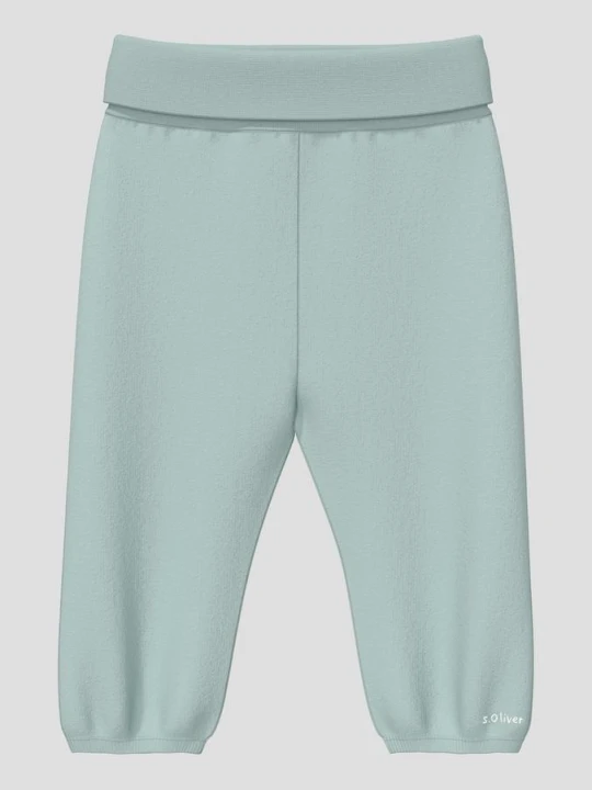 Zdjęcie produktu Unisex spodnie do biegania ze ściągaczem w pasie o luźnym kroju s.Oliver turkusowy