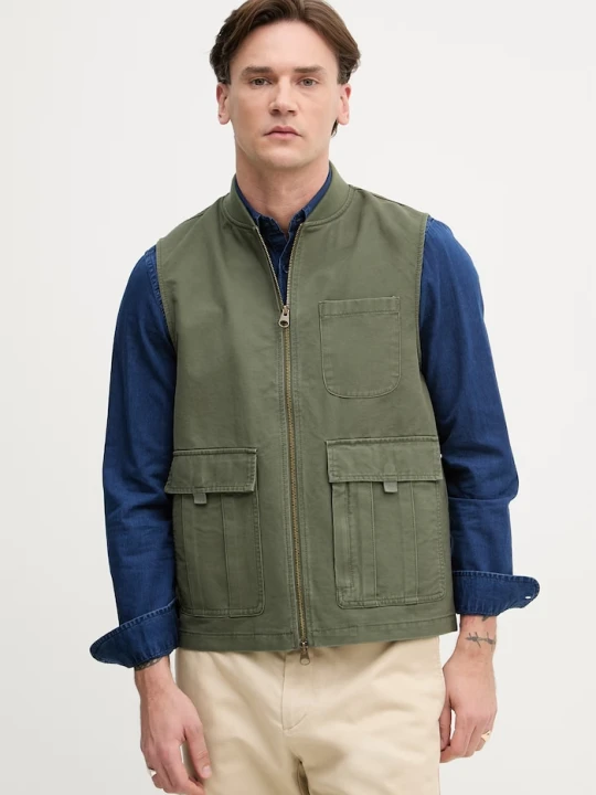 Zdjęcie produktu United Colors of Benetton bezrękawnik męski bawełniany zielony