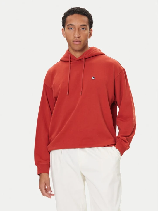 Zdjęcie produktu United Colors Of Benetton Bluza 342ZU201K Bordowy Regular Fit