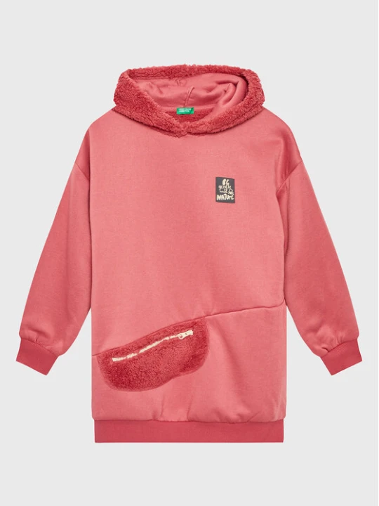 Zdjęcie produktu United Colors Of Benetton Bluza 34NEC201W Różowy Loose Fit