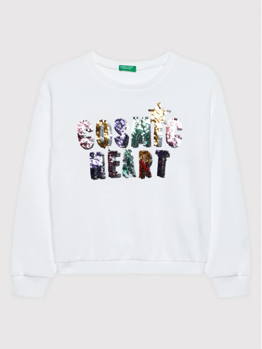 Zdjęcie produktu United Colors Of Benetton Bluza 3J68C101I Biały Regular Fit