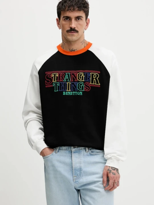 Zdjęcie produktu United Colors of Benetton bluza bawełniana x Stranger Things