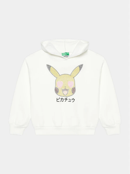 Zdjęcie produktu United Colors Of Benetton Bluza POKEMON 3J73C203E Biały Comfort Fit