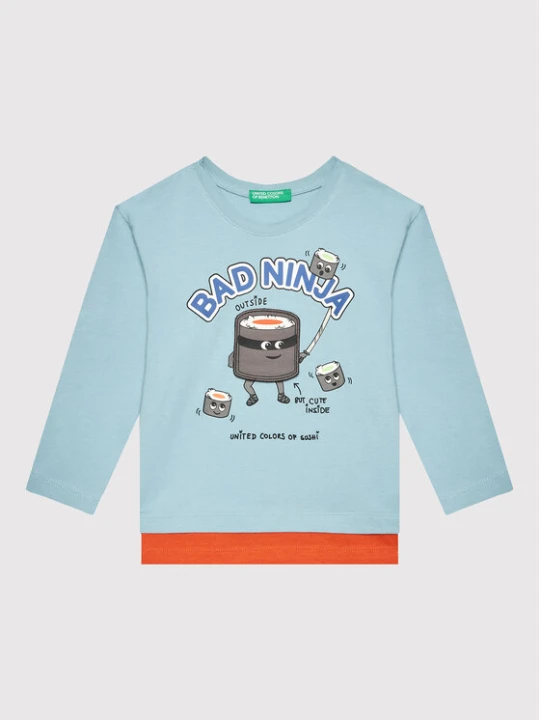 Zdjęcie produktu United Colors Of Benetton Bluzka 3096G104A Niebieski Regular Fit