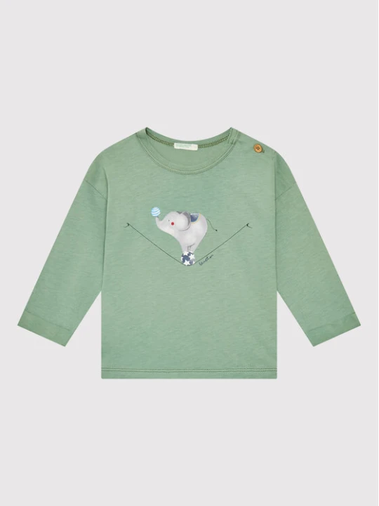 Zdjęcie produktu United Colors Of Benetton Bluzka 3ATNA1017 Zielony Regular Fit