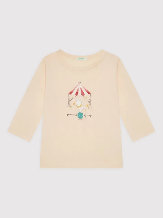 Zdjęcie produktu United Colors Of Benetton Bluzka 3ATNA1018 Beżowy Regular Fit