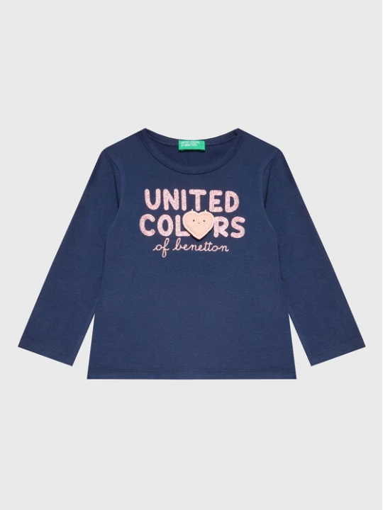Zdjęcie produktu United Colors Of Benetton Bluzka 3ATNG105X Granatowy Regular Fit