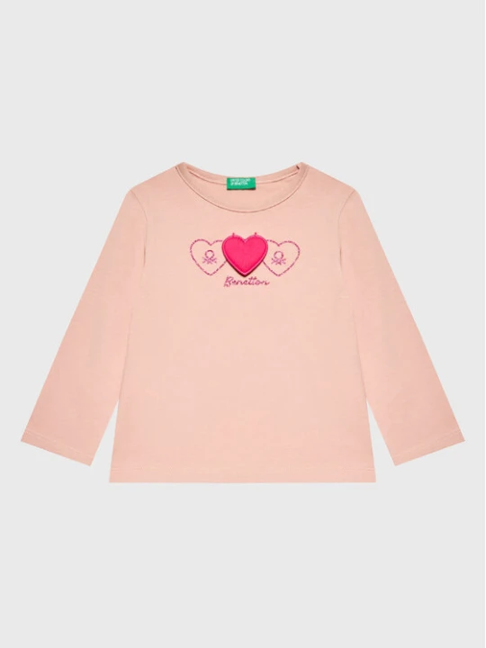 Zdjęcie produktu United Colors Of Benetton Bluzka 3ATNG105X Różowy Regular Fit