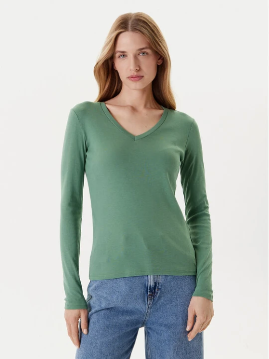 Zdjęcie produktu United Colors Of Benetton Bluzka 3GA2E4245 Zielony Regular Fit
