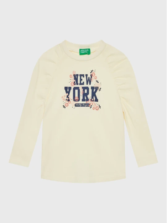 Zdjęcie produktu United Colors Of Benetton Bluzka 3VR5G105K Beżowy Regular Fit