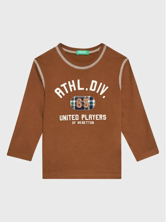 Zdjęcie produktu United Colors Of Benetton Bluzka 3VR5G106G Brązowy Regular Fit