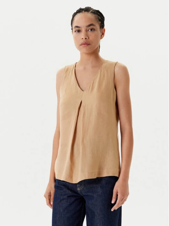 Zdjęcie produktu United Colors Of Benetton Bluzka 5BMLDQ06W Beżowy Regular Fit