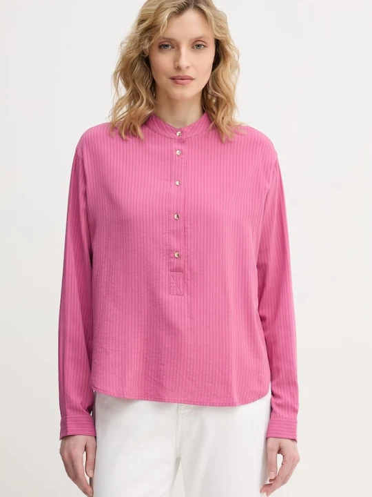 Zdjęcie produktu United Colors of Benetton bluzka damska z wiskozą różowy