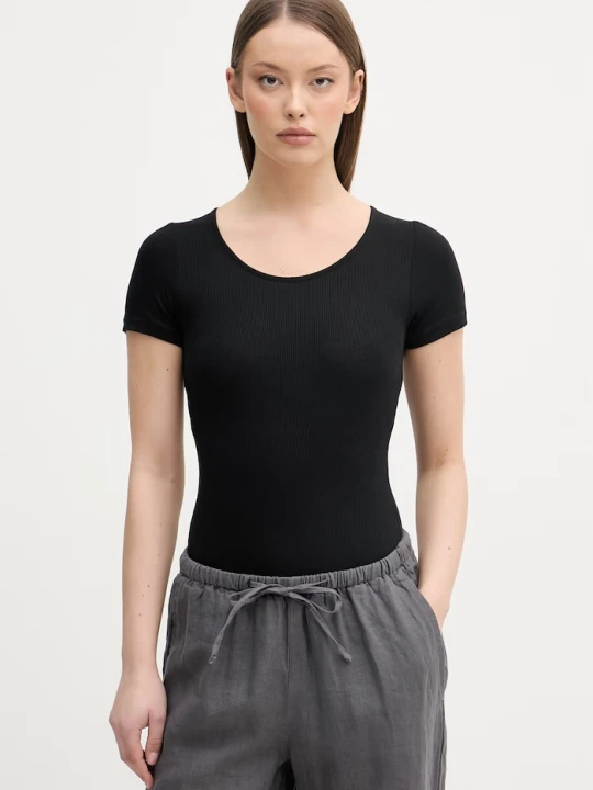 Zdjęcie produktu United Colors of Benetton body damskie z wiskozy czarny