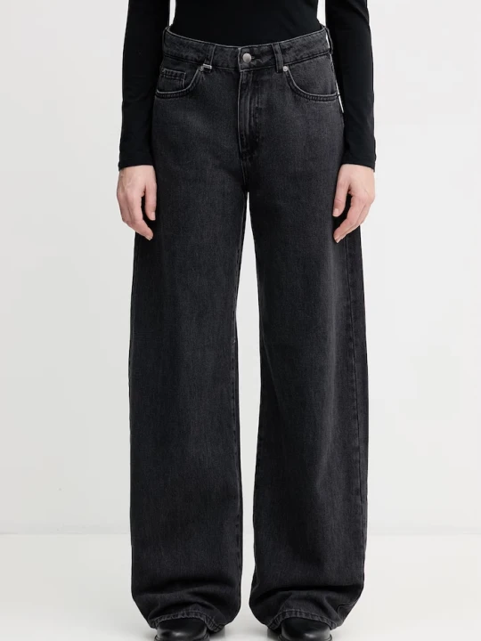 Zdjęcie produktu United Colors of Benetton jeansy wide leg damskie czarny