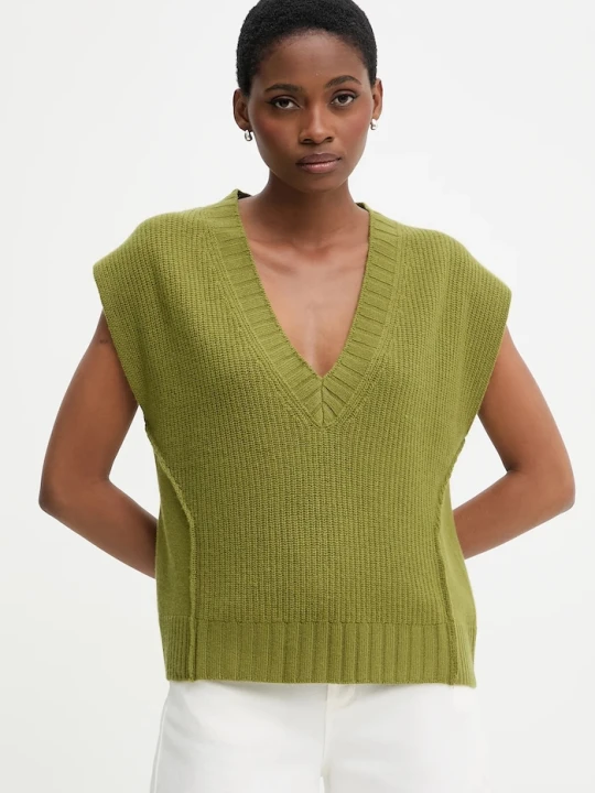 Zdjęcie produktu United Colors of Benetton kamizelka z dodatkiem wełny zielony