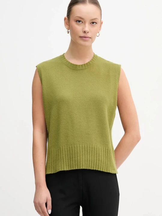 Zdjęcie produktu United Colors of Benetton kamizelka z dodatkiem wełny zielony
