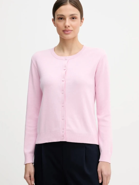 Zdjęcie produktu United Colors of Benetton kardigan damski bawełniany różowy