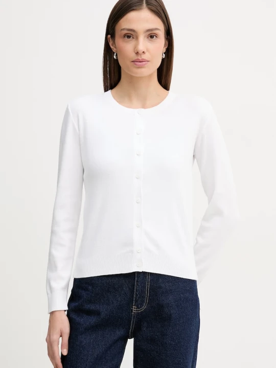 Zdjęcie produktu United Colors of Benetton kardigan damski bawełniany biały
