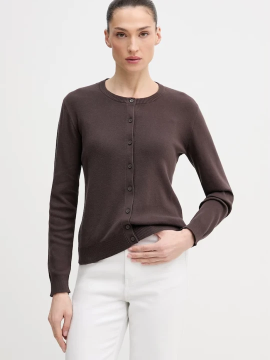 Zdjęcie produktu United Colors of Benetton kardigan damski bawełniany brązowy
