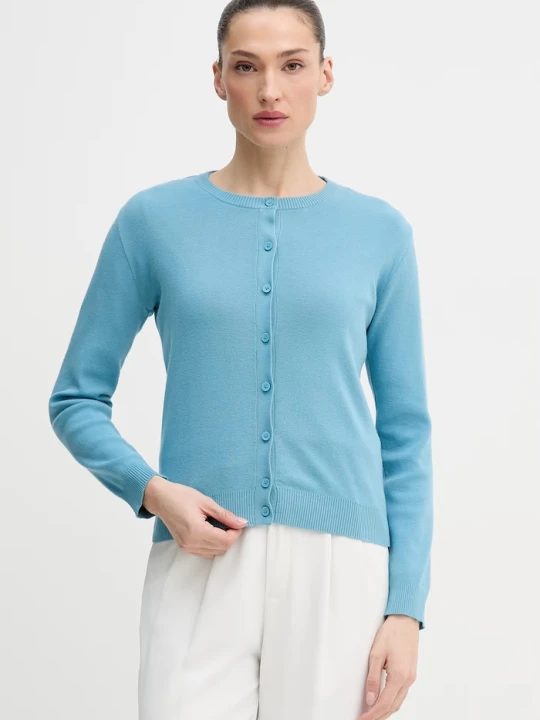 Zdjęcie produktu United Colors of Benetton kardigan damski bawełniany niebieski