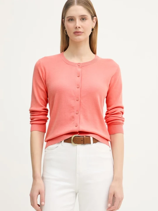 Zdjęcie produktu United Colors of Benetton kardigan damski bawełniany pomarańczowy