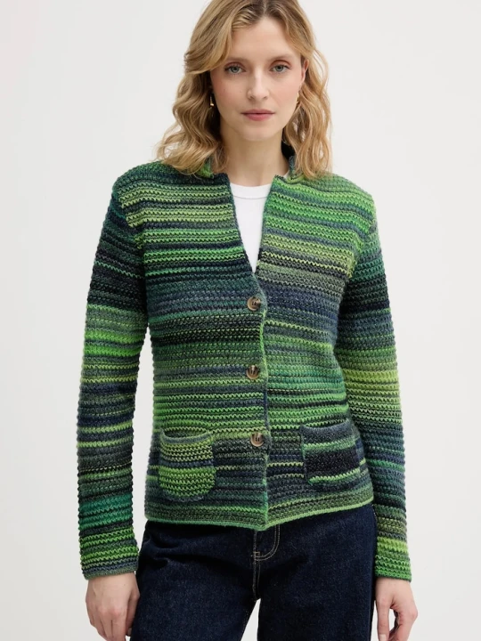 Zdjęcie produktu United Colors of Benetton kardigan z dodatkiem wełny zielony