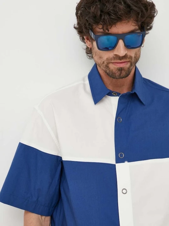 Zdjęcie produktu United Colors of Benetton koszula bawełniana granatowy