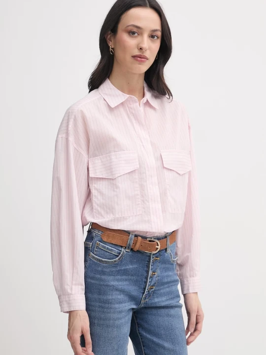 Zdjęcie produktu United Colors of Benetton koszula damska z bawełną różowy