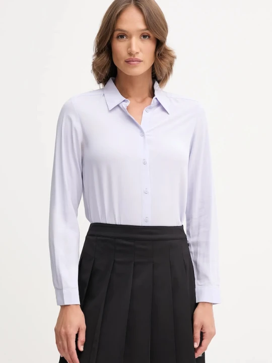 Zdjęcie produktu United Colors of Benetton koszula damska z wiskozy fioletowy