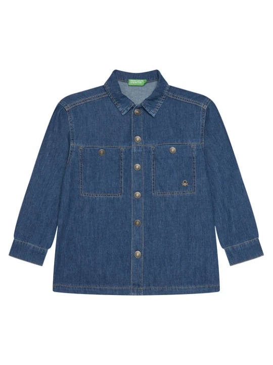 Zdjęcie produktu United Colors Of Benetton Koszula jeansowa 5AD6CQ04C Niebieski Oversize