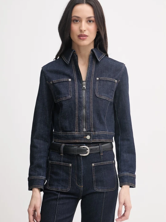 Zdjęcie produktu United Colors of Benetton kurtka jeansowa damska bawełniana z elastanem