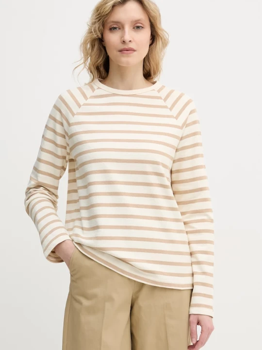 Zdjęcie produktu United Colors of Benetton longsleeve damski bawełniany beżowy
