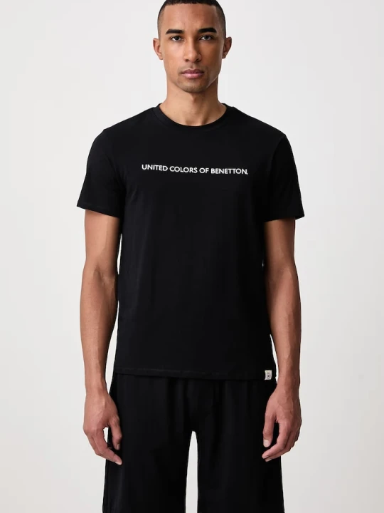 Zdjęcie produktu United Colors of Benetton piżama dwuczęściowa męska bawełniana z elastanem