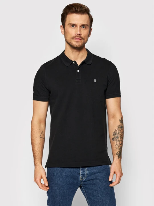 Zdjęcie produktu United Colors Of Benetton Polo 3089J3179 Czarny Regular Fit