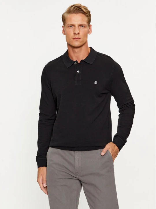 Zdjęcie produktu United Colors Of Benetton Polo 3089J3204 Czarny Regular Fit