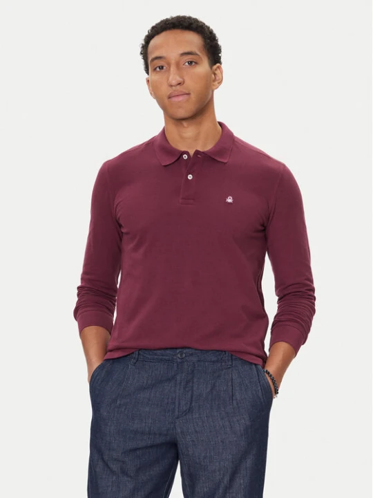 Zdjęcie produktu United Colors Of Benetton Polo 3089J3204 Fioletowy Regular Fit