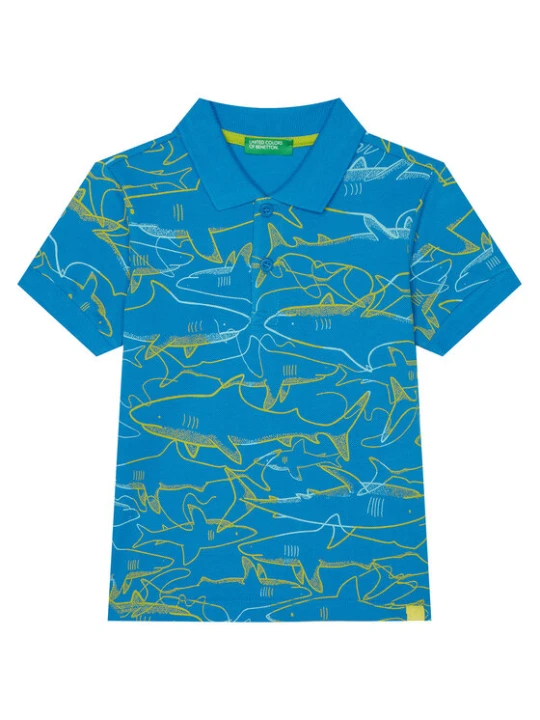 Zdjęcie produktu United Colors Of Benetton Polo 36Y4G300Y Niebieski Regular Fit