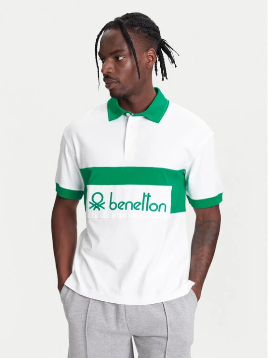Zdjęcie produktu United Colors Of Benetton Polo 3MCYU301U Biały Regular Fit
