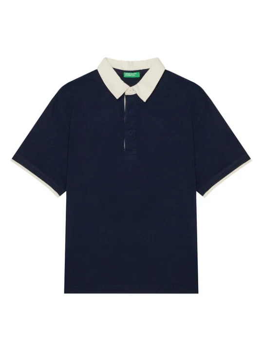 Zdjęcie produktu United Colors Of Benetton Polo 3MI5C301U Granatowy Relaxed Fit