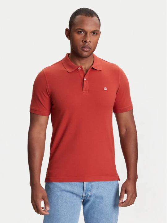 Zdjęcie produktu United Colors Of Benetton Polo 3WG9U301Z Czerwony Slim Fit