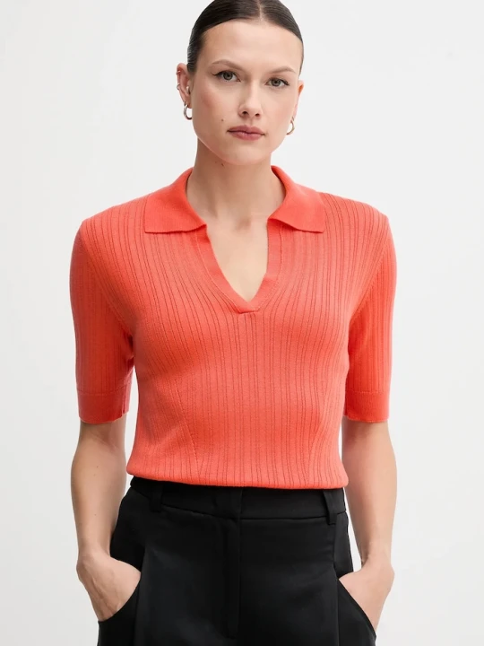 Zdjęcie produktu United Colors of Benetton polo pomarańczowy