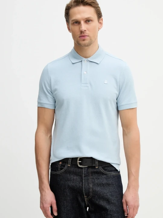 Zdjęcie produktu United Colors of Benetton polo bawełniane niebieski