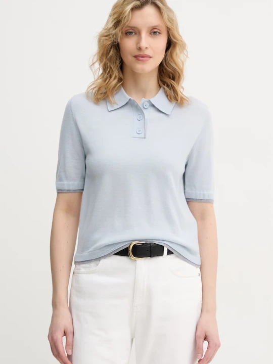 Zdjęcie produktu United Colors of Benetton polo damskie wełniane niebieski